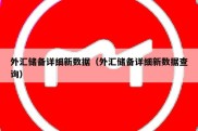 外汇储备详细新数据（外汇储备详细新数据查询）