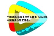 中国2823年有多少外汇储备（2020年中国有多少外汇储备）