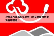 cf交易所商品价格走势（cf交易所价格走势在哪里看）