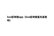 bsn区块链app（bsn区块链是文昌链吗）