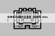 比特币uid是什么意思（比特币 utxo）