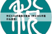 外汇0.01手是多少美金（外汇001手是什么意思）