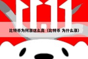 比特币为何涨这么高（比特币 为什么涨）