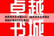 加密货币总市值2021（加密货币总市值达到创纪录的2万亿美元）