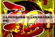 什么叫区块链大数据（什么叫区块链大数据分析师）